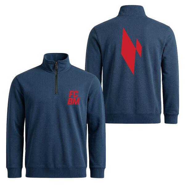 Bayern Münih Special FCBM Edition Yarım Fermuarlı Sweatshirt L - İndigo Mavisi