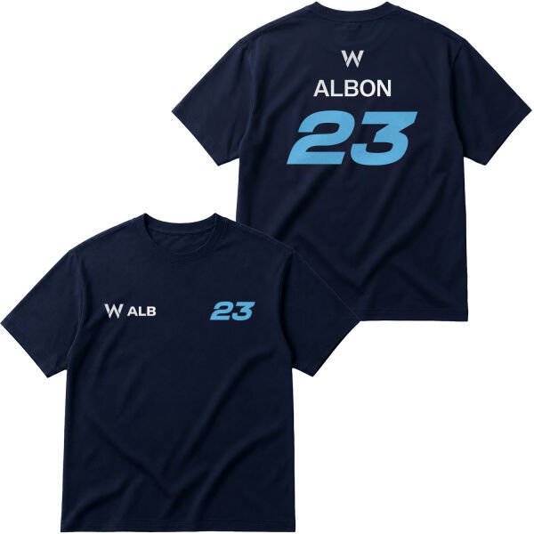Alexander Albon 23 Driver Basic Oversize Tişört L - İndigo Mavisi
