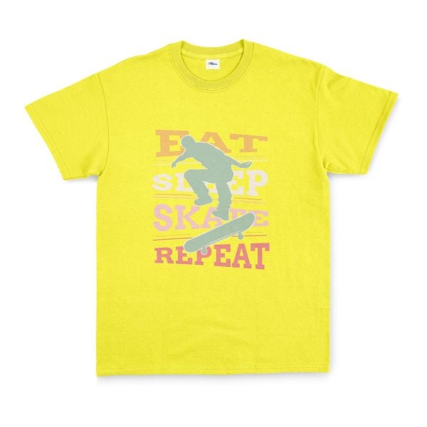Eat Sleep Skate Repeat Tişört S - Sarı