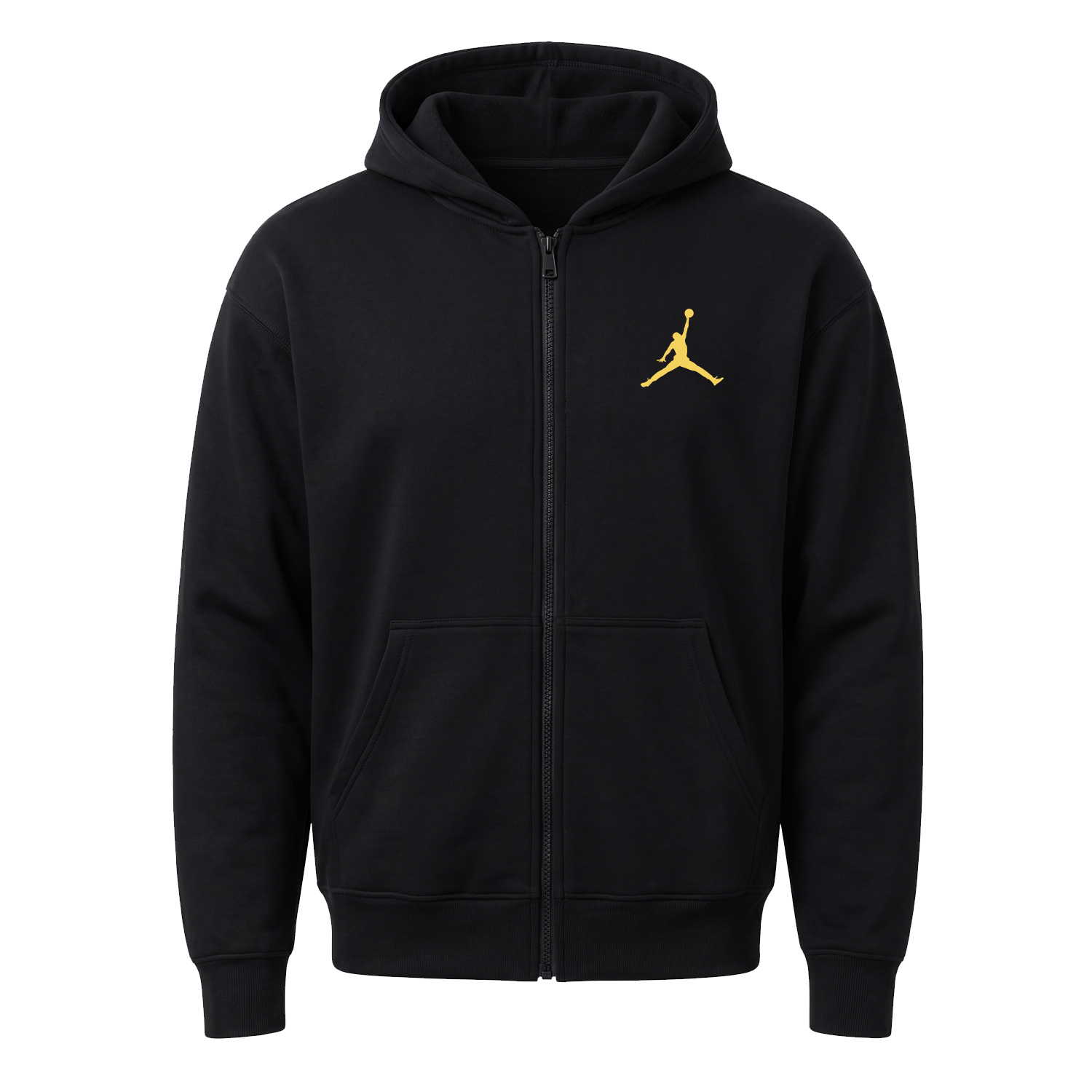 Air Jordan Gold Stroked Fermuarlı Kapüşonlu Sweatshirt