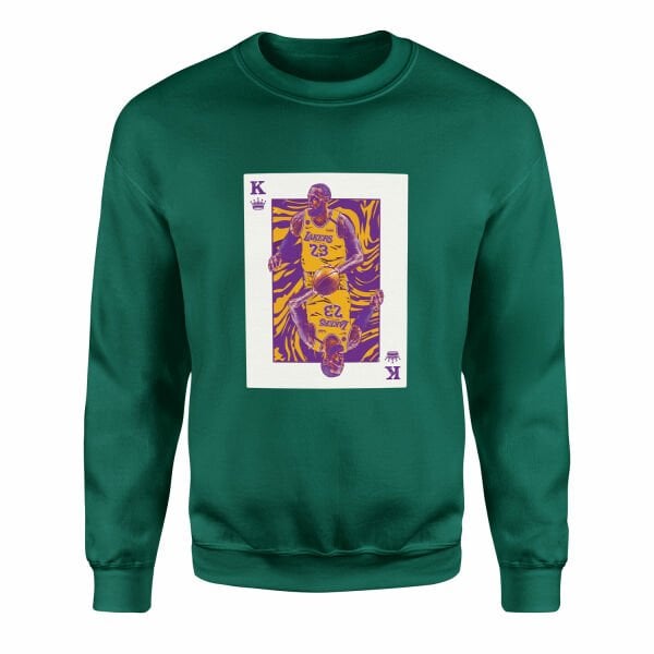 King James Card Sweatshirt S - Nefti Yeşili