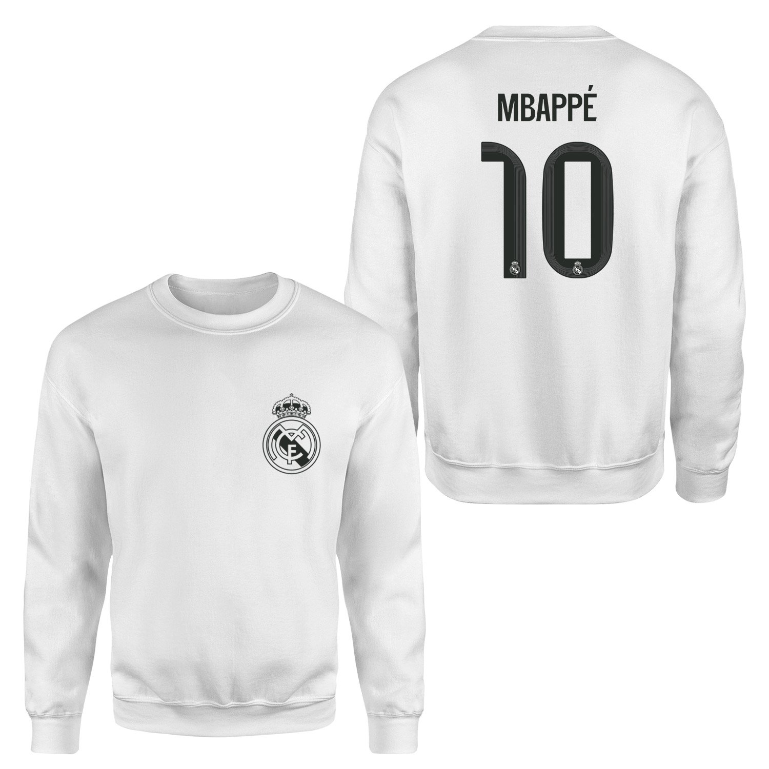 Kylian Mbappe RM BL Forma Sweatshirt S - Beyaz