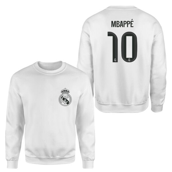 Kylian Mbappe RM BL Forma Sweatshirt S - Beyaz