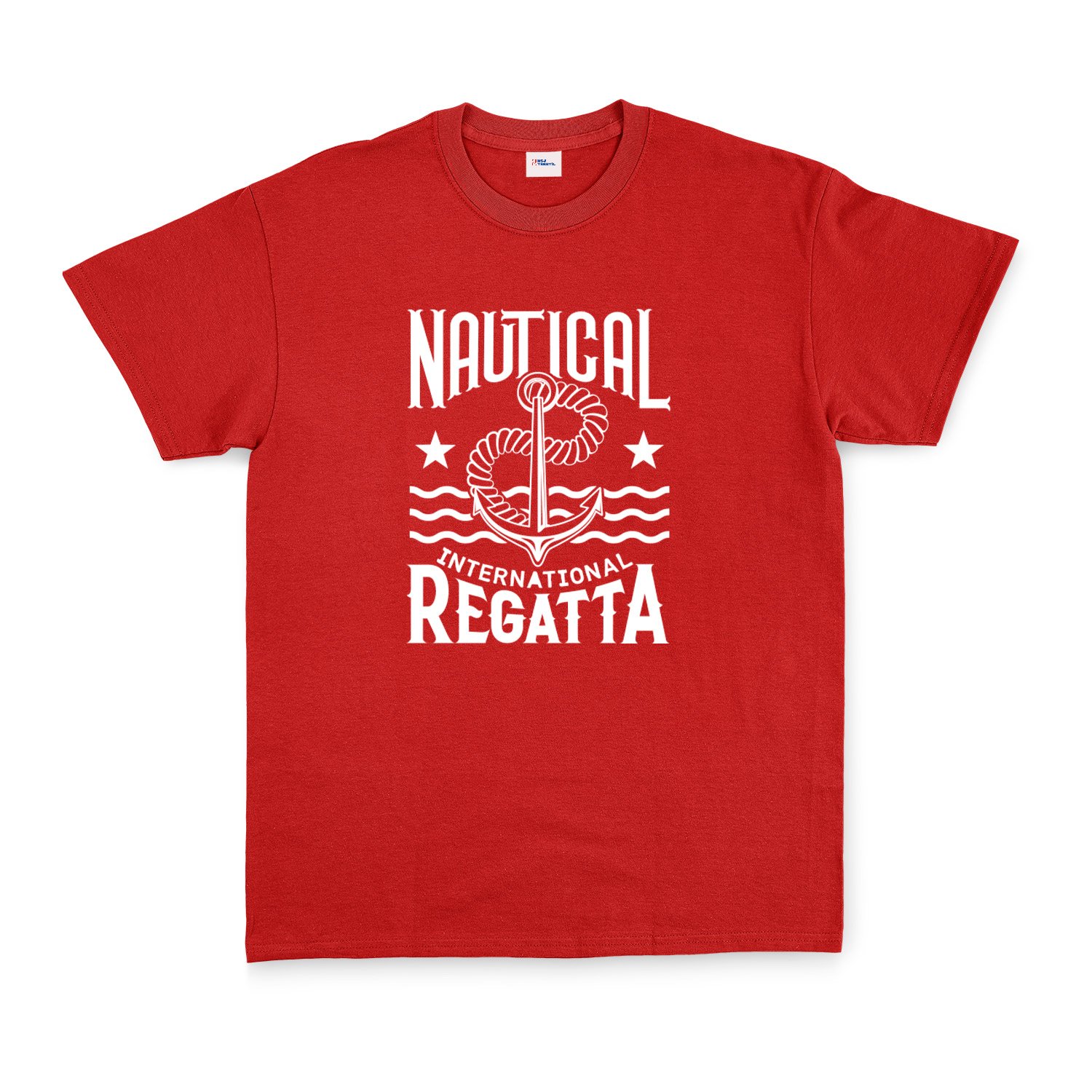 Nautical Regatta Tişört L - Kırmızı
