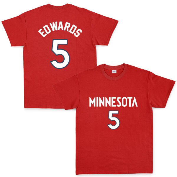 Anthony Edwards Minnesota Jersey Tişört M - Kırmızı