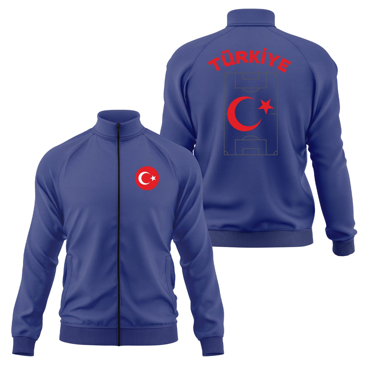 Türkiye Dünya Kupası 2026 Fermuarlı Sweatshirt XXL - İndigo Mavisi