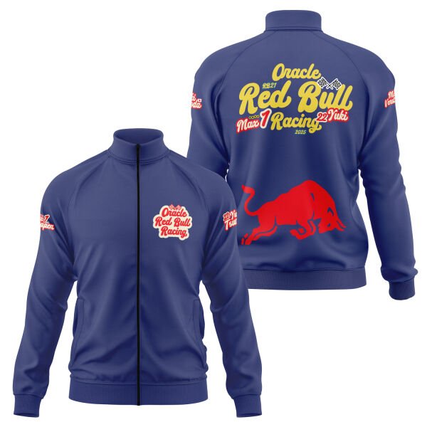 Oracle Red Bull Racing 2025 Max & Yuki Fan Edition Fermuarlı Sweatshirt S - İndigo Mavisi