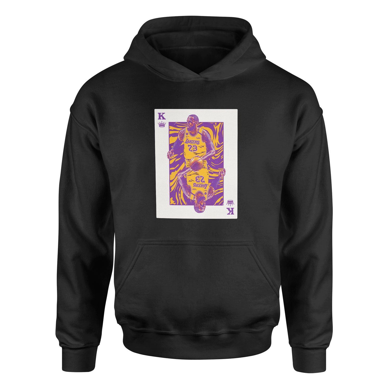 King James Card Hoodie L - Siyah