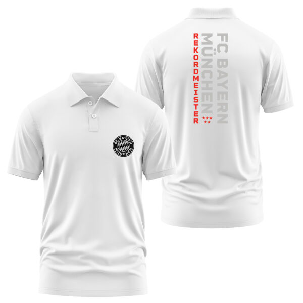 FC Bayern Münih REKORDMEISTER SE Edition Polo Tişört S - Beyaz