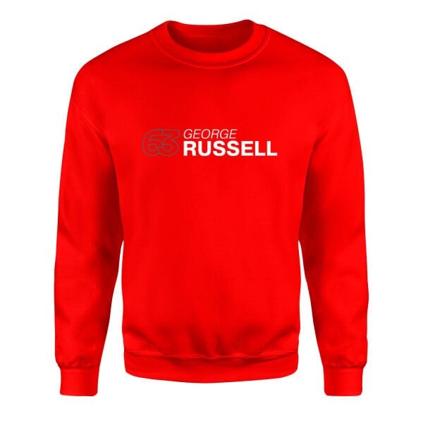 George Russell 63 Sweatshirt S - Kırmızı