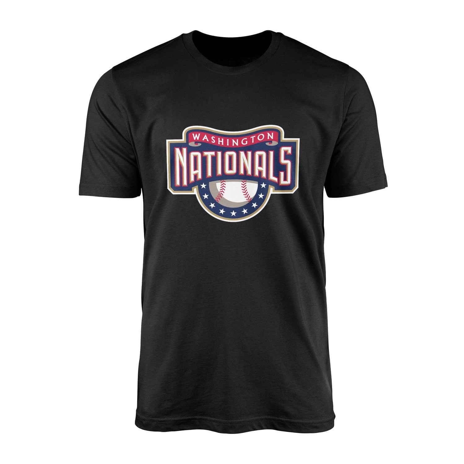 Washington NATIONALS Retro Tişört L - Siyah