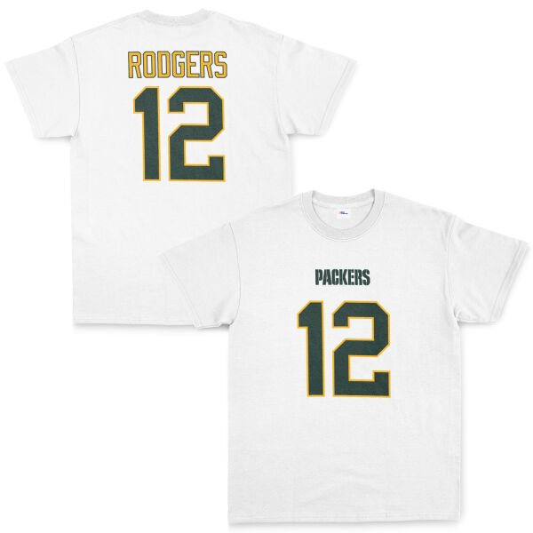 Aaron Rodgers Green Bay Packers Tişört XXL - Beyaz