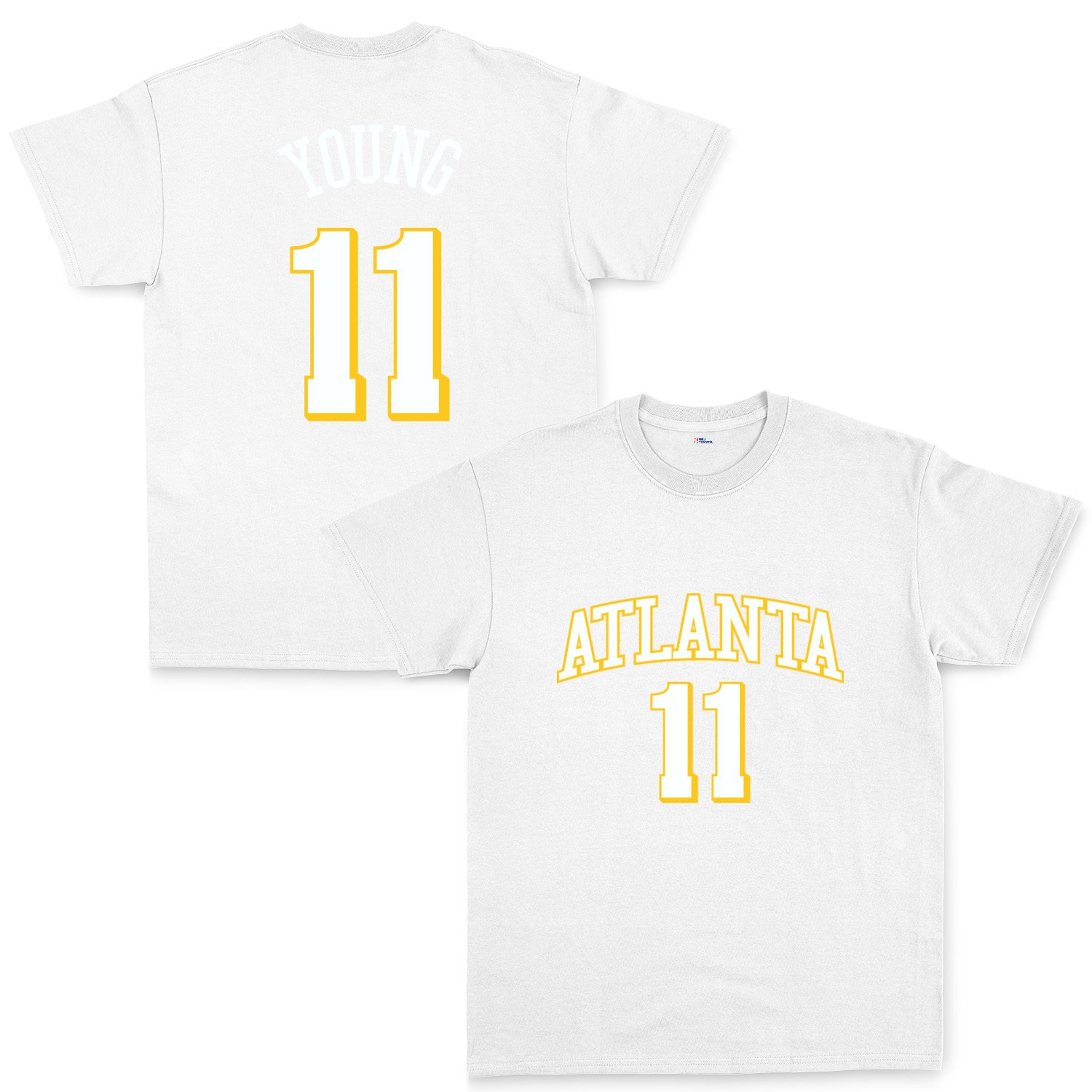 Trae Young 11 Atlanta Jersey Tişört S - Beyaz