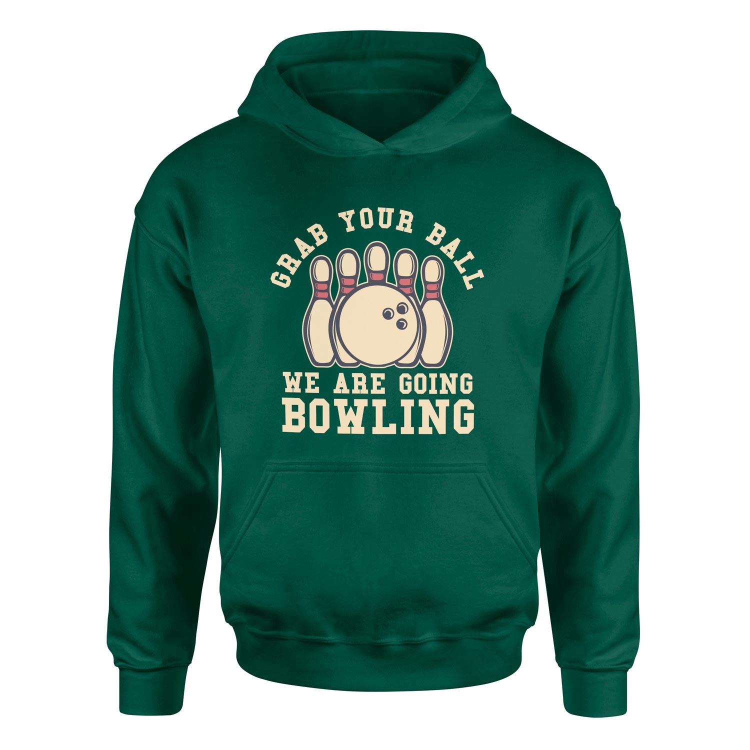 We Are Going Bowling Hoodie M - Nefti Yeşili