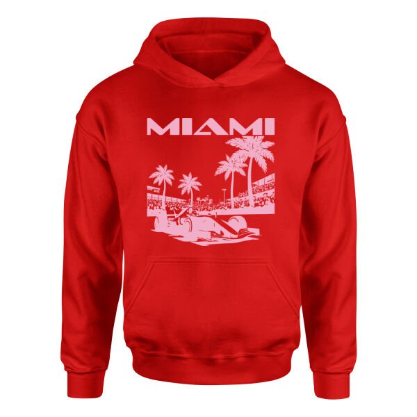 Miami Track Hoodie M - Kırmızı