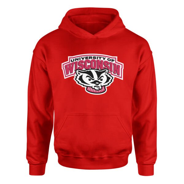 Wisconsin Badgers Hoodie M - Kırmızı