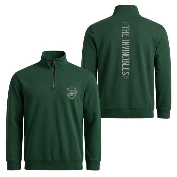 Arsenal Football Club | The Invincibles Yarım Fermuarlı Sweatshirt L - Nefti Yeşili