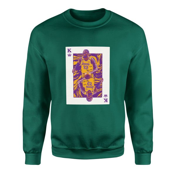 King James Card Sweatshirt XL - Nefti Yeşili