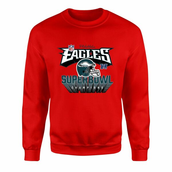 Philadelphia Eagles SB Champions Sweatshirt L - Kırmızı
