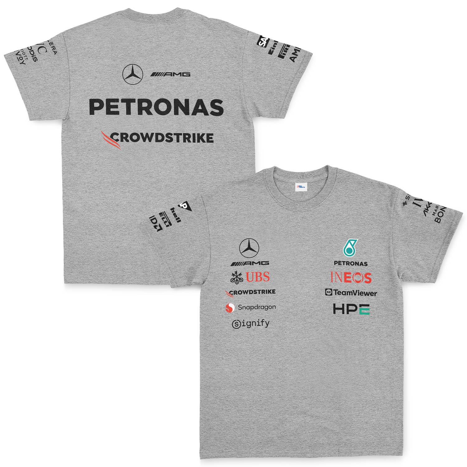 Mercedes AMG Petronas 2026 Teamline Tişört XL - Gri