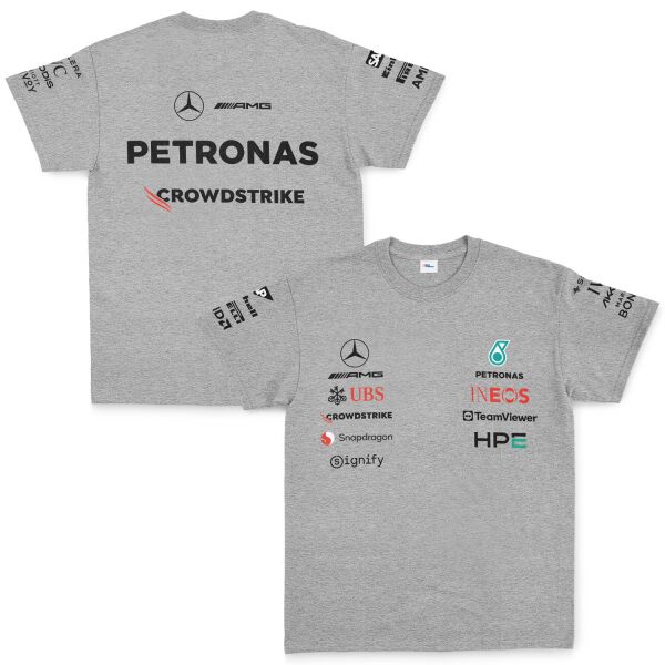 Mercedes AMG Petronas 2026 Teamline Tişört XL - Gri