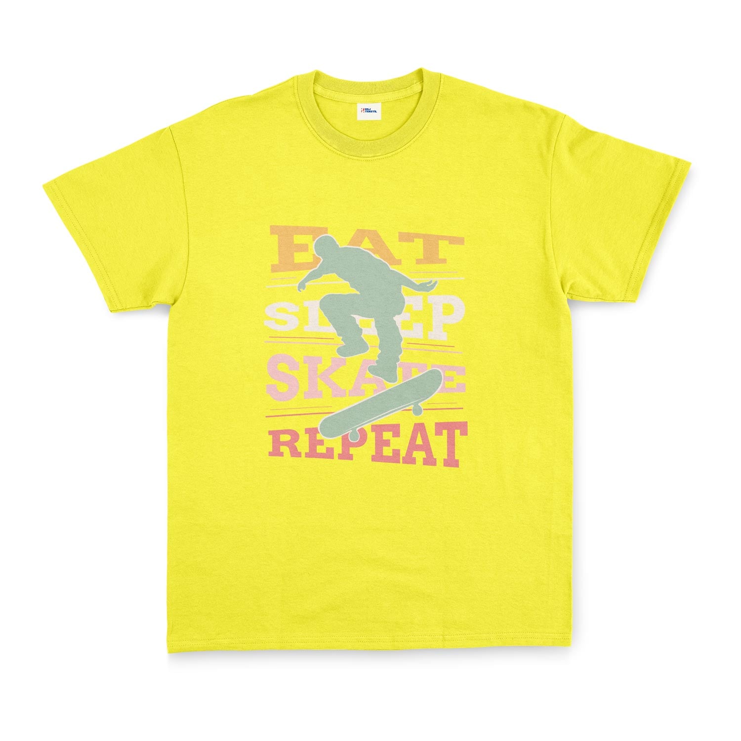 Eat Sleep Skate Repeat Tişört M - Sarı