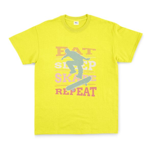 Eat Sleep Skate Repeat Tişört M - Sarı