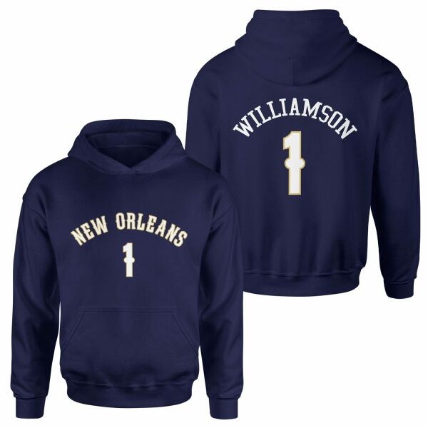 Zion Williamson New Orleans Forma Hoodie M - İndigo Mavisi