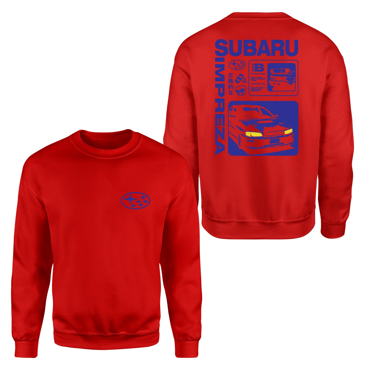 Subaru Impreza Sweatshirt M - Kırmızı