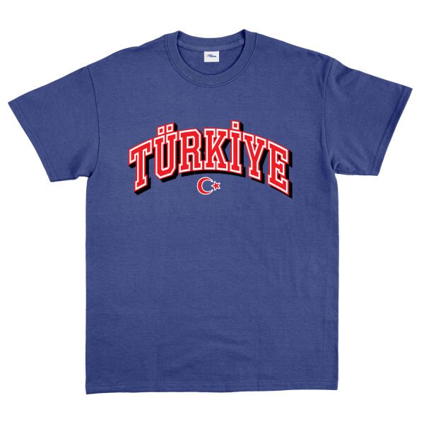 Türkiye 2026 Varsity Tişört L - İndigo Mavisi