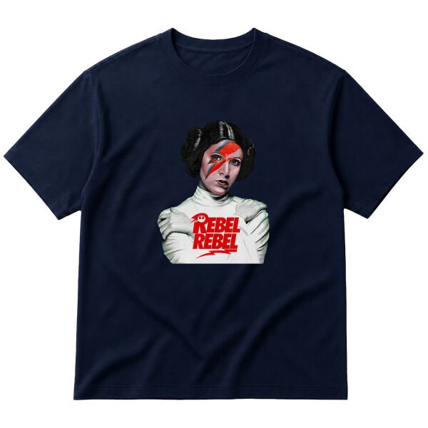 Rebel Rebel Oversize Tişört S - İndigo Mavisi
