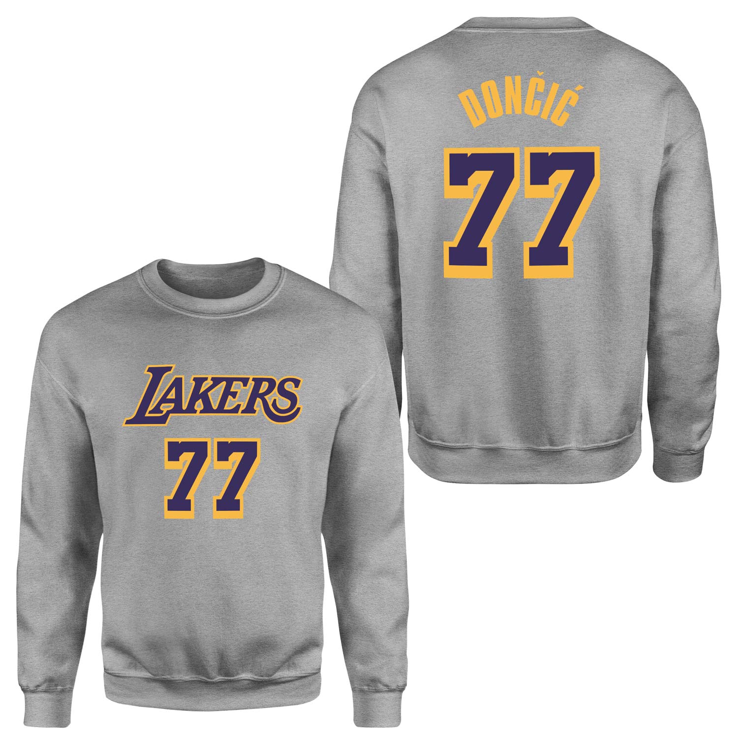 Luka Doncic 77 Lakers Sweatshirt L - Gri