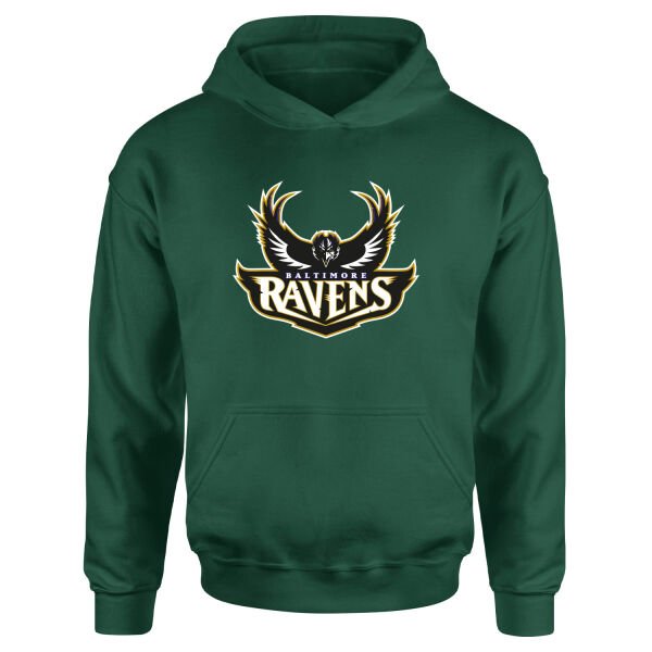 The Ravens Hoodie S - Nefti Yeşili