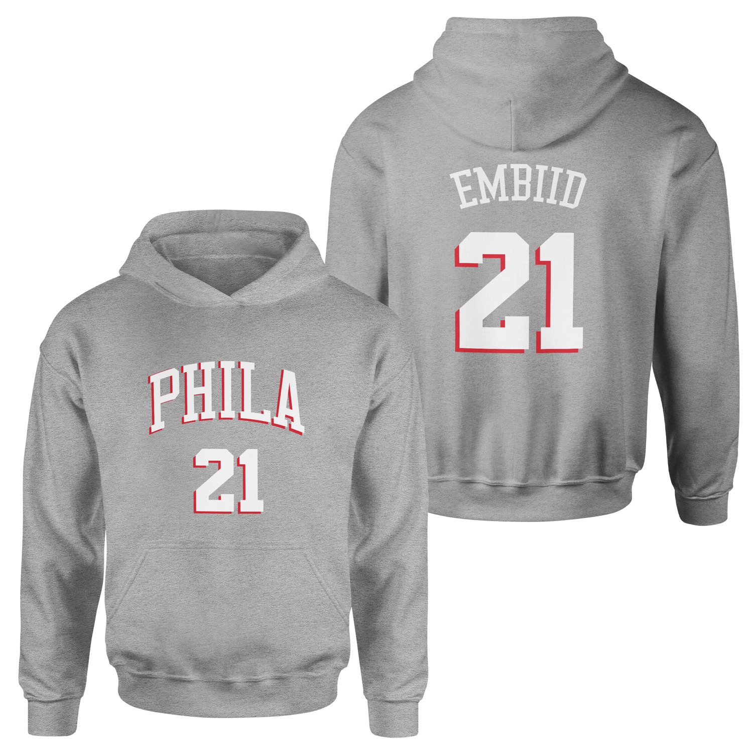 Joel Embiid Philadelphia Forma Hoodie XL - Gri