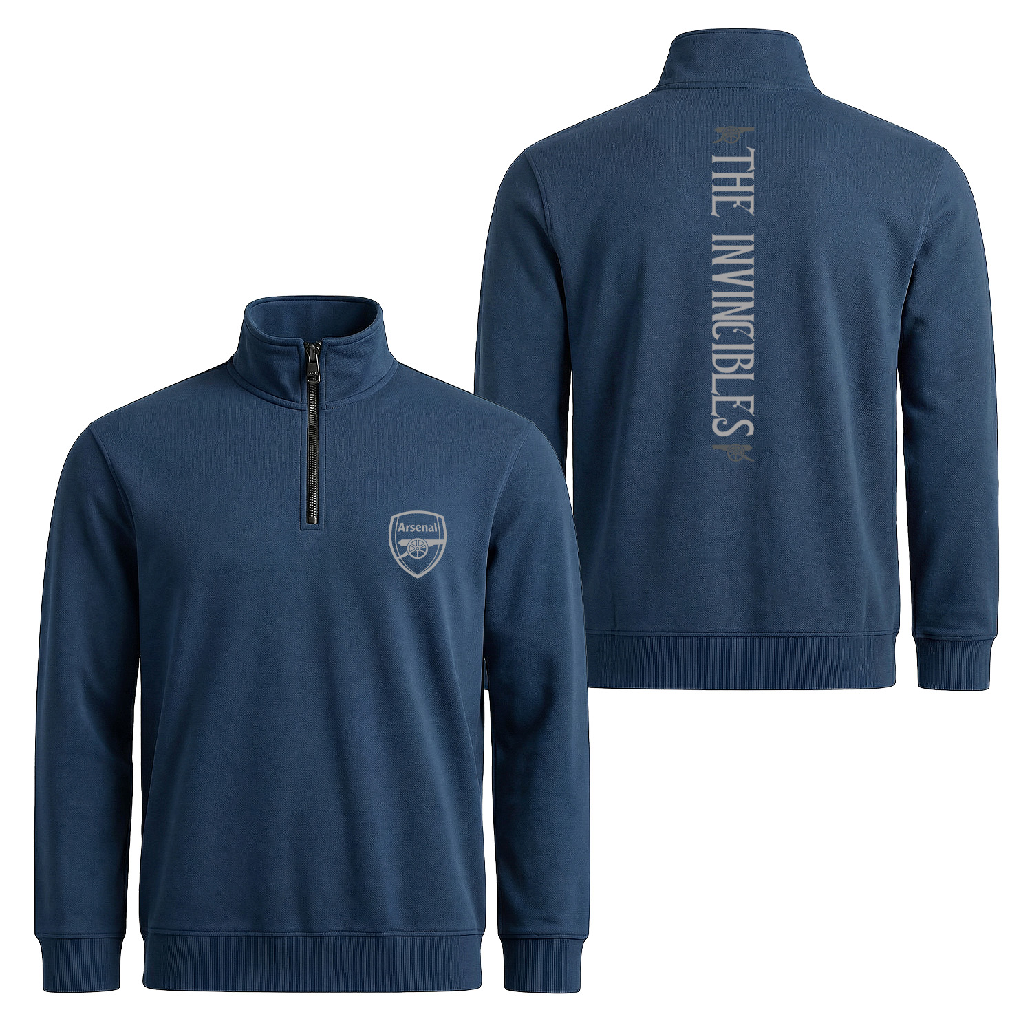 Arsenal Football Club | The Invincibles Yarım Fermuarlı Sweatshirt S - İndigo Mavisi