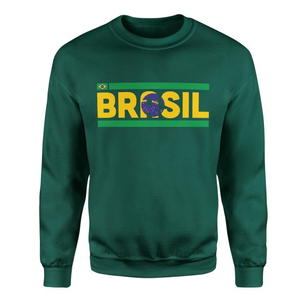 Brezilya Sweatshirt M - Nefti Yeşili