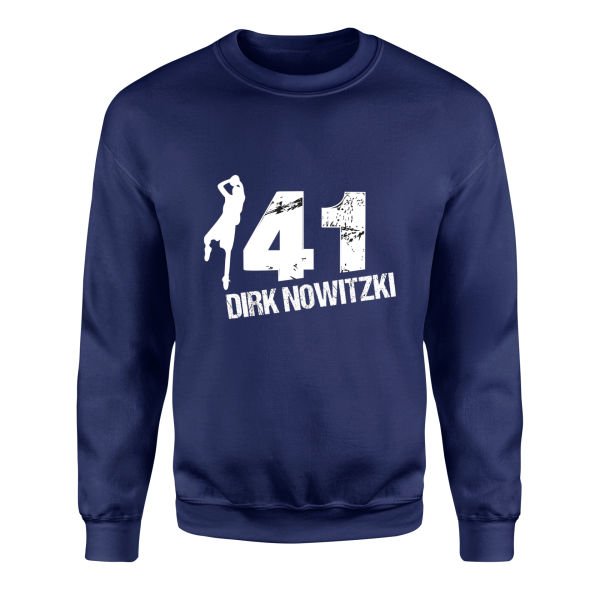 Dirk Nowitzki 41 Sweatshirt XL - İndigo Mavisi