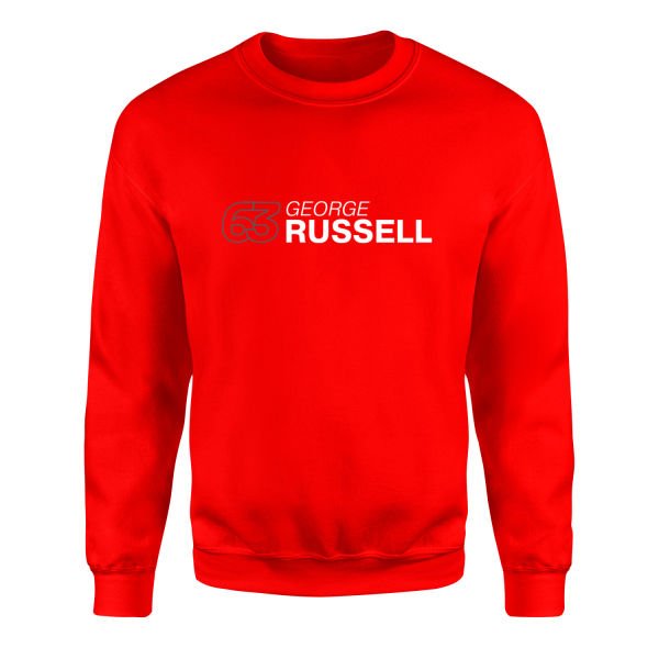 George Russell 63 Sweatshirt M - Kırmızı