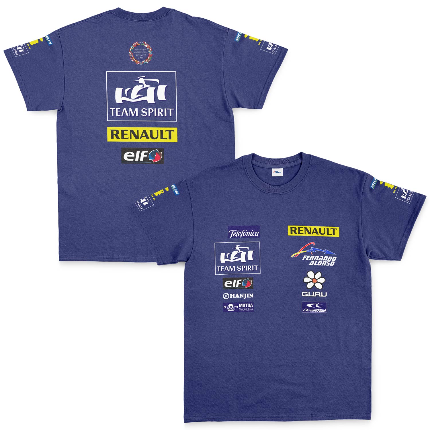 Renault Team Spirit Vintage Teamline Tişört XXL - İndigo Mavisi