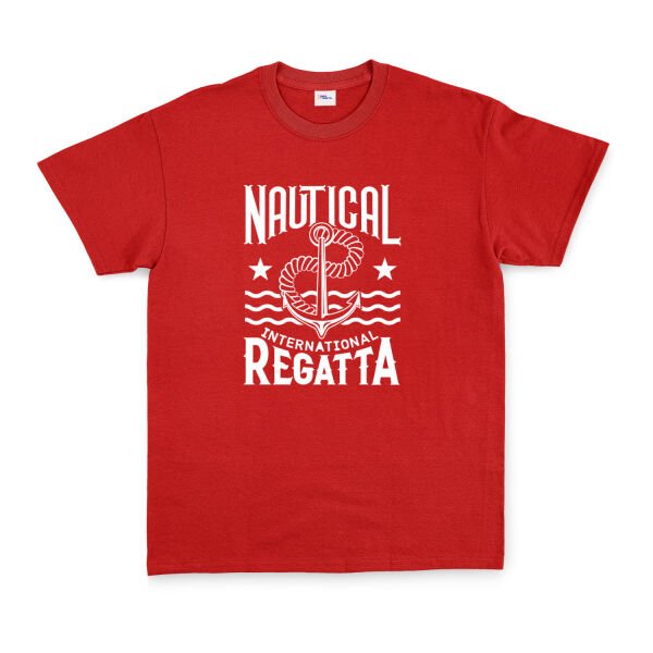 Nautical Regatta Tişört XL - Kırmızı