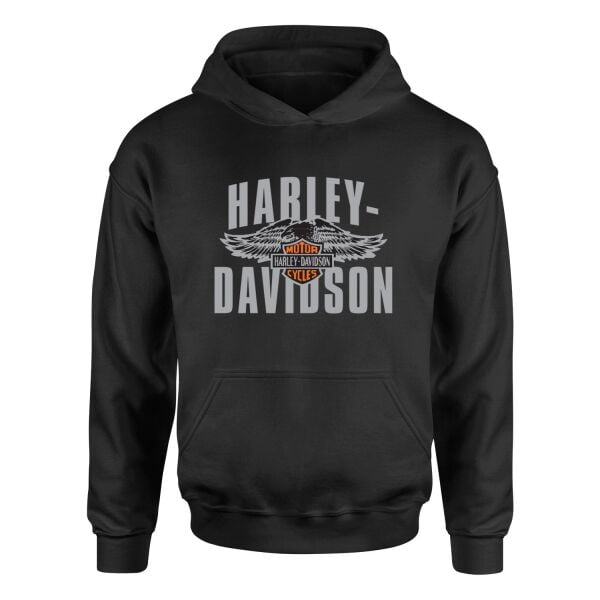 Harley-Davidson Retro Hoodie XXL - Siyah | OUTLET