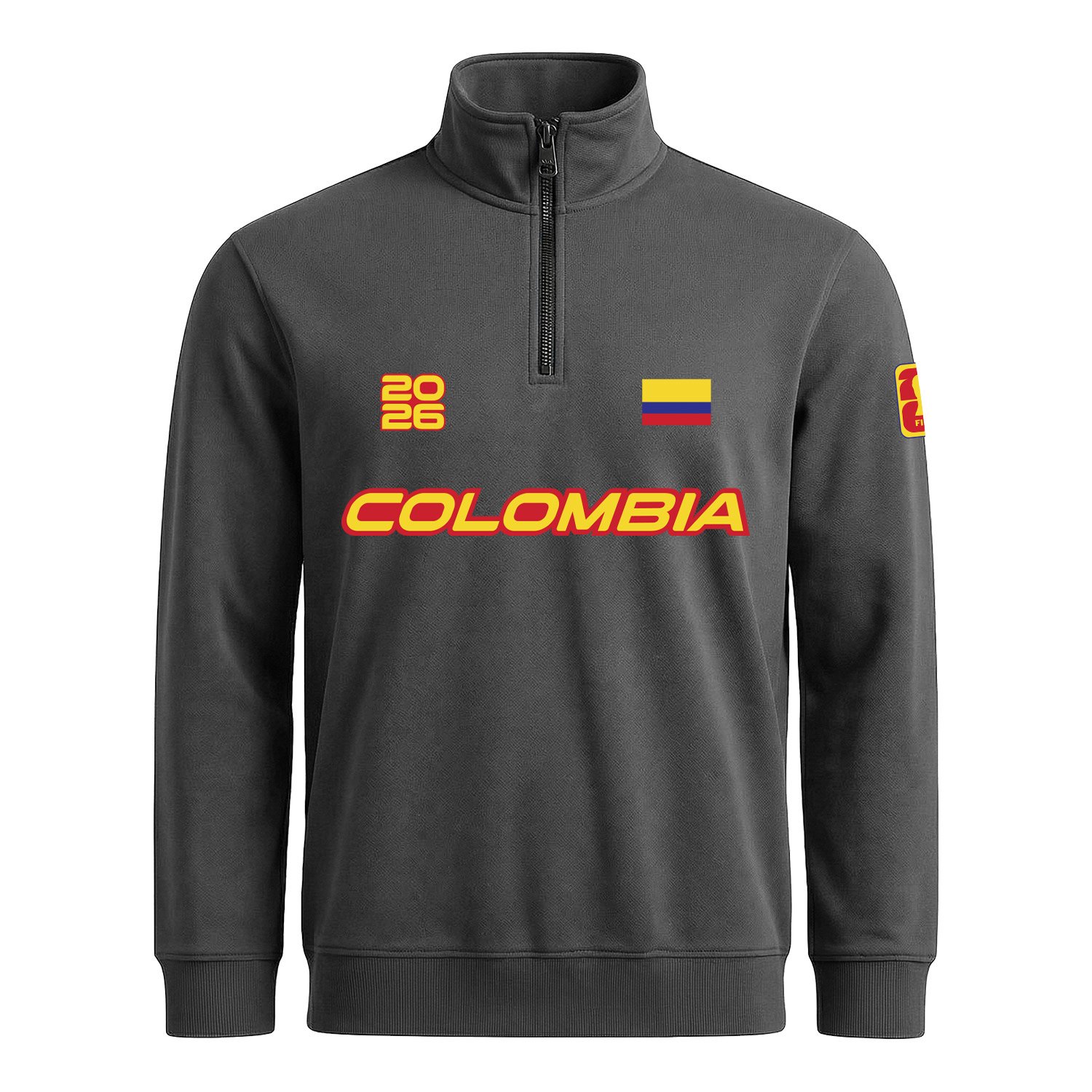Kolombiya 2026 Yarım Fermuarlı Sweatshirt XXL - Füme