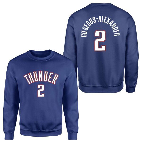 Shai Gilgeous-Alexander Oklahoma Forma Sweatshirt M - İndigo Mavisi