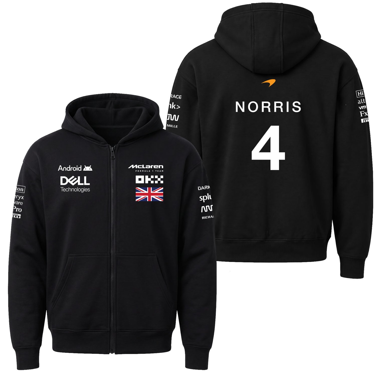 Lando Norris | Driver Edition Fermuarlı Kapüşonlu Sweatshirt