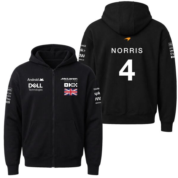 Lando Norris | Driver Edition Fermuarlı Kapüşonlu Sweatshirt