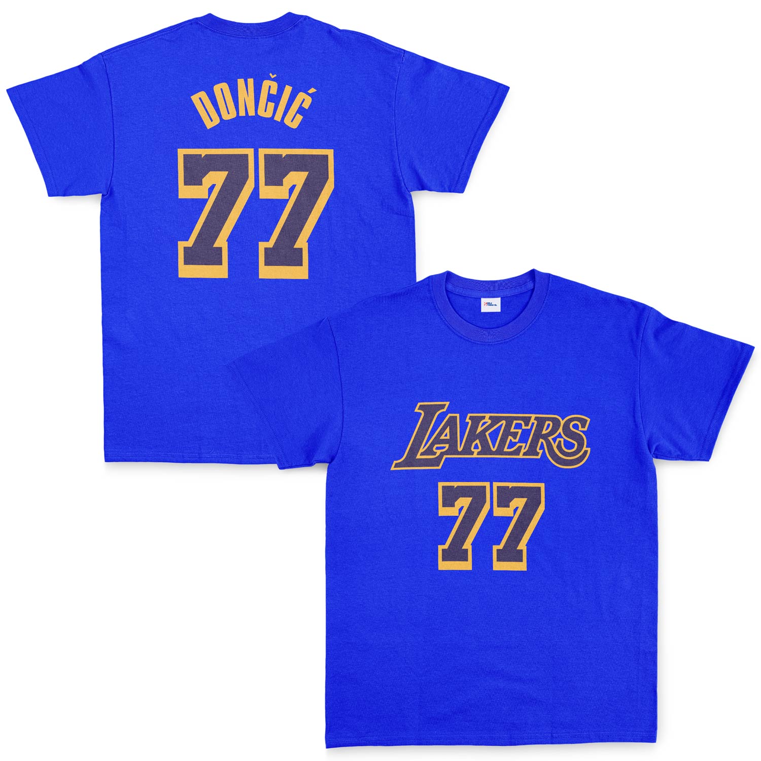 Luka Doncic 77 Lakers Tişört L - Mavi