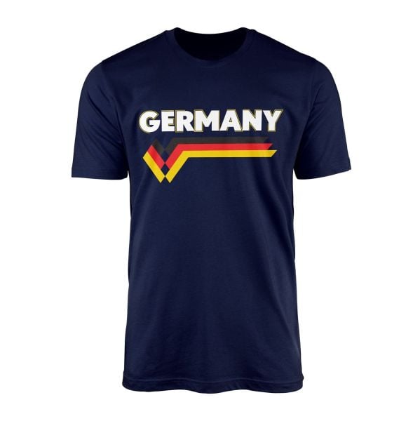 Almanya Retro II Tişört L - İndigo Mavisi