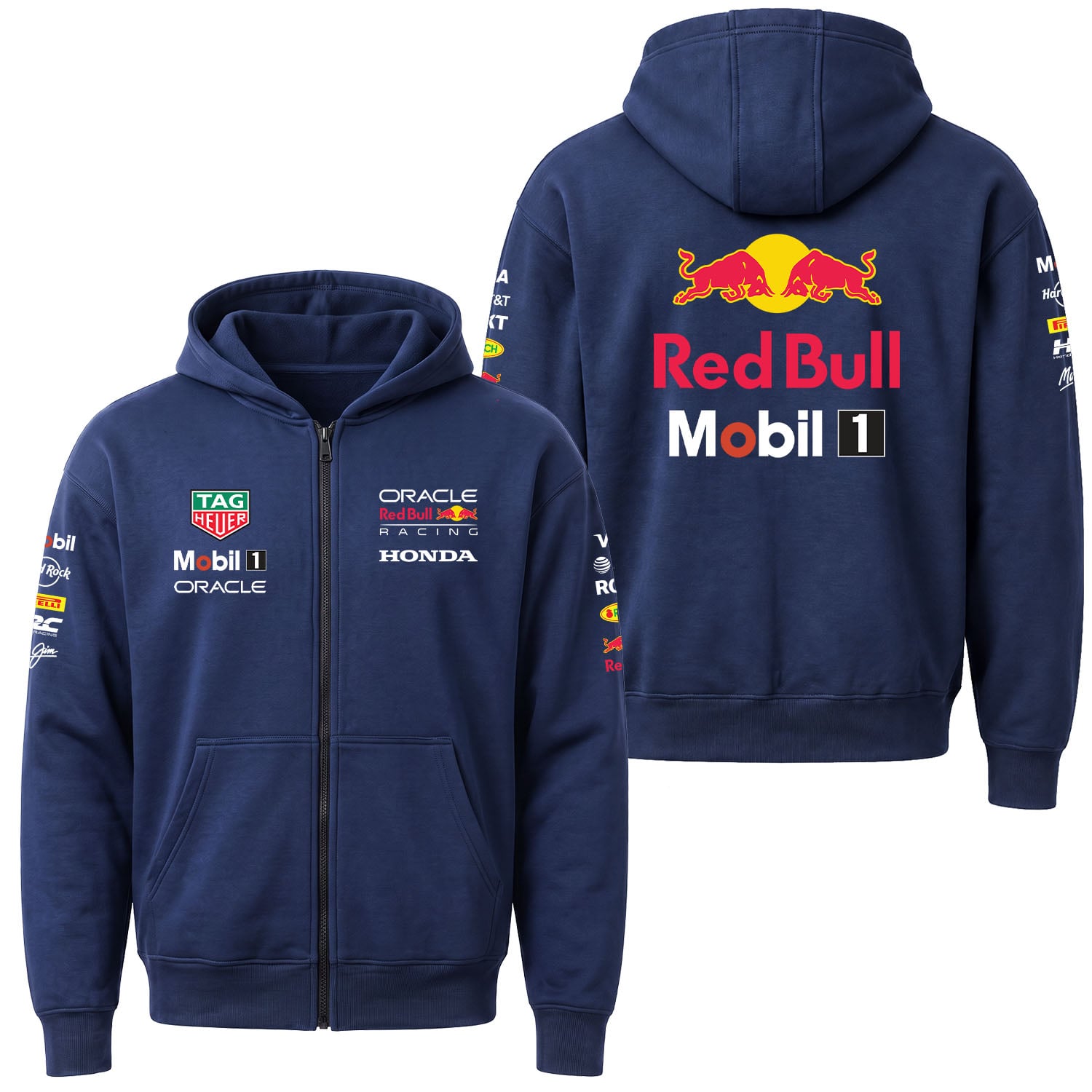 Red Bull Racing 25 Basic Fermuarlı Kapüşonlu Sweatshirt