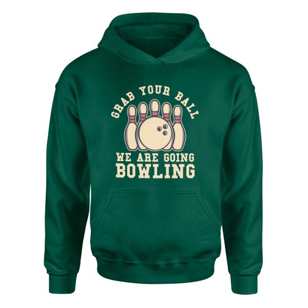 We Are Going Bowling Hoodie XL - Nefti Yeşili