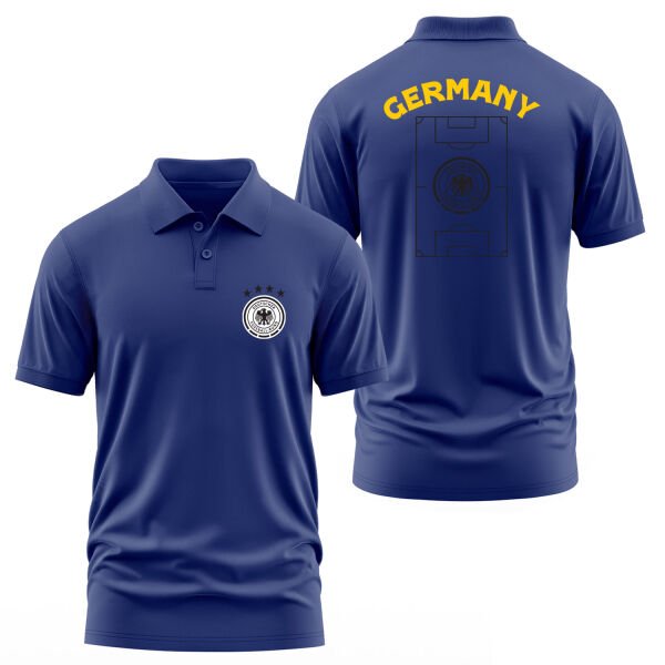 Almanya Dünya Kupası 2026 Polo Tişört L - İndigo Mavisi